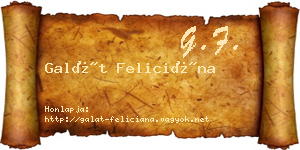 Galát Feliciána névjegykártya